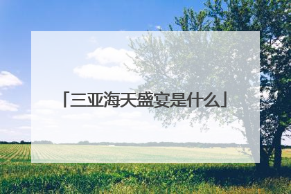 三亚海天盛宴是什么