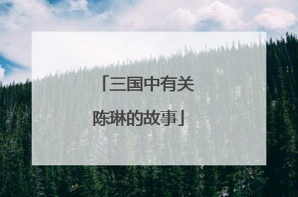 三国中有关陈琳的故事