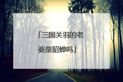 三国关羽的老婆是貂蝉吗