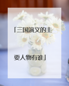 三国演义的主要人物有谁