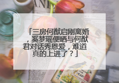 三房何猷启刚离婚,奚梦瑶便晒与何猷君对话秀恩爱,难道真的上进了?