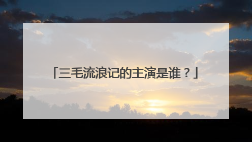 三毛流浪记的主演是谁？