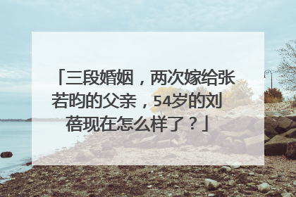 三段婚姻，两次嫁给张若昀的父亲，54岁的刘蓓现在怎么样了？