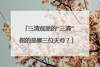 三清观里的“三清”指的是哪三位天尊？