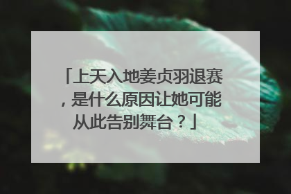 上天入地姜贞羽退赛,是什么原因让她可能从此告别舞台?
