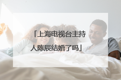 上海电视台主持人陈辰结婚了吗