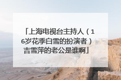 上海电视台主持人（16岁花季白雪的扮演者）吉雪萍的老公是谁啊