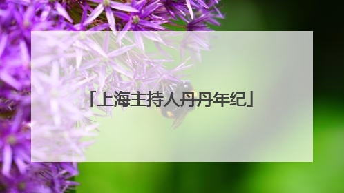 上海主持人丹丹年纪