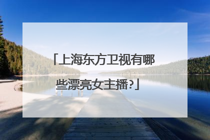 上海东方卫视有哪些漂亮女主播?