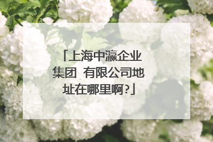 上海中瀛企业 集团 有限公司地址在哪里啊?