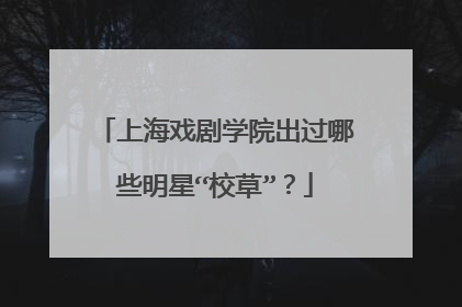 上海戏剧学院出过哪些明星“校草”?