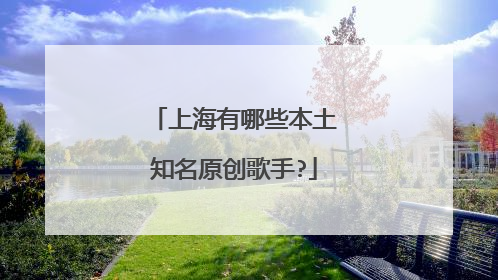 上海有哪些本土知名原创歌手?