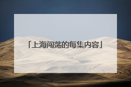 上海闯荡的每集内容