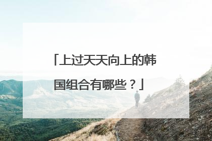 上过天天向上的韩国组合有哪些？