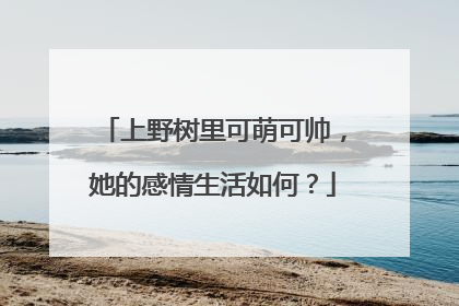 上野树里可萌可帅,她的感情生活如何?