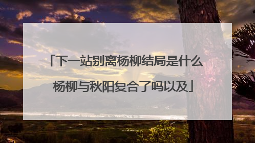 下一站别离杨柳结局是什么 杨柳与秋阳复合了吗以及