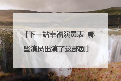 下一站幸福演员表 哪些演员出演了这部剧
