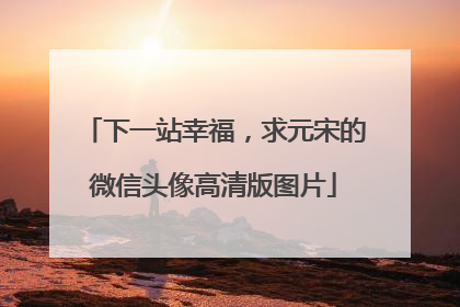 下一站幸福，求元宋的微信头像高清版图片