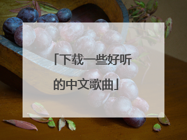 下载一些好听的中文歌曲