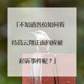 不知道各位如何看待高云翔正面回应被起诉事件呢?