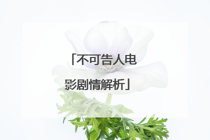 不可告人电影剧情解析