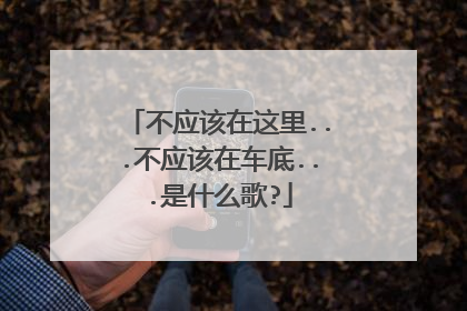 不应该在这里...不应该在车底...是什么歌?