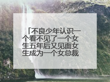 不良少年认识一个看不见了一个女生五年后又见面女生成为一个女总裁是什么电视