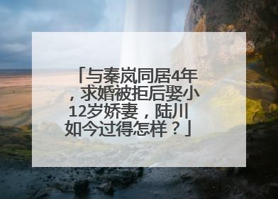 与秦岚同居4年，求婚被拒后娶小12岁娇妻，陆川如今过得怎样？
