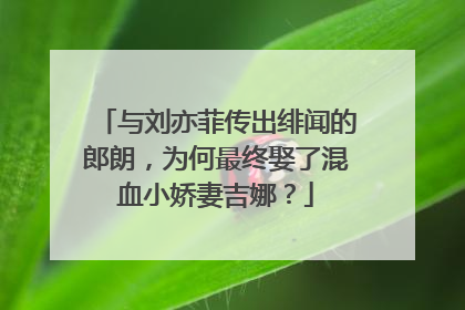 与刘亦菲传出绯闻的郎朗，为何最终娶了混血小娇妻吉娜？