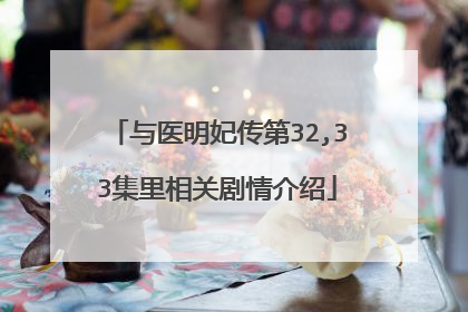 与医明妃传第32,33集里相关剧情介绍