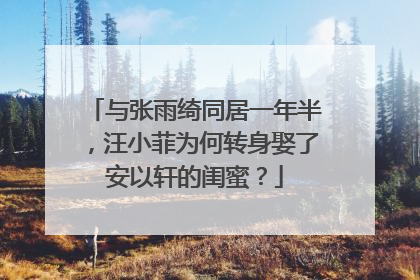 与张雨绮同居一年半，汪小菲为何转身娶了安以轩的闺蜜？