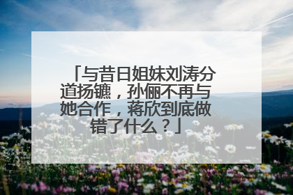 与昔日姐妹刘涛分道扬镳，孙俪不再与她合作，蒋欣到底做错了什么？