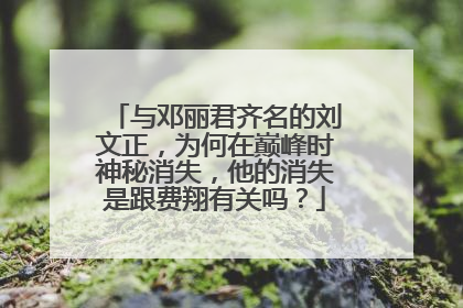 与邓丽君齐名的刘文正，为何在巅峰时神秘消失，他的消失是跟费翔有关吗？