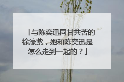 与陈奕迅同甘共苦的徐濠紫，她和陈奕迅是怎么走到一起的？