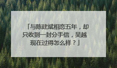 与陈建斌相恋五年，却只收到一封分手信，吴越现在过得怎么样？