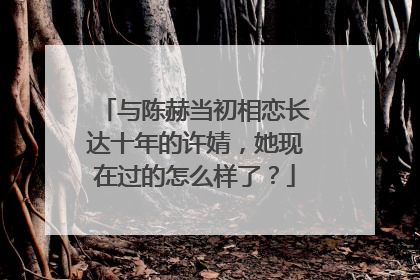 与陈赫当初相恋长达十年的许婧,她现在过的怎么样了?