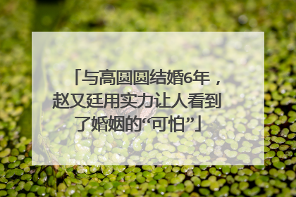 与高圆圆结婚6年,赵又廷用实力让人看到了婚姻的“可怕”