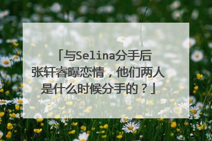 与Selina分手后张轩睿曝恋情，他们两人是什么时候分手的？