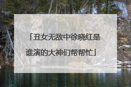 丑女无敌中徐晓红是谁演的大神们帮帮忙