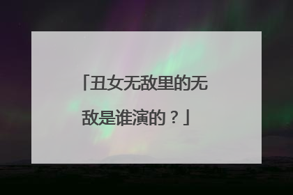 丑女无敌里的无敌是谁演的？