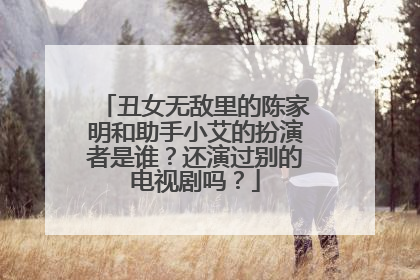 丑女无敌里的陈家明和助手小艾的扮演者是谁?还演过别的电视剧吗?