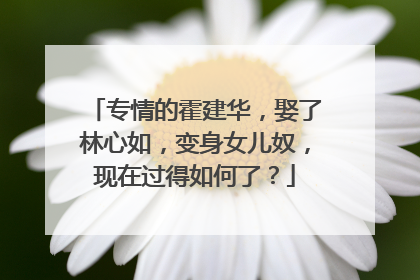 专情的霍建华，娶了林心如，变身女儿奴，现在过得如何了？