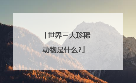 世界三大珍稀动物是什么?
