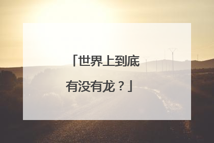 世界上到底有没有龙？