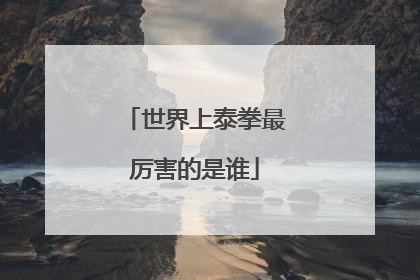 世界上泰拳最厉害的是谁