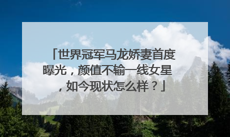 世界冠军马龙娇妻首度曝光，颜值不输一线女星，如今现状怎么样？