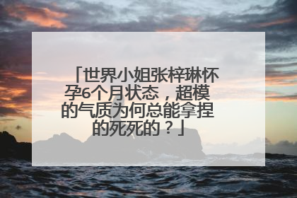 世界小姐张梓琳怀孕6个月状态,超模的气质为何总能拿捏的死死的?