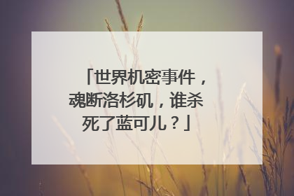 世界机密事件,魂断洛杉矶,谁杀死了蓝可儿?