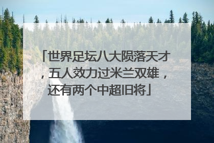 世界足坛八大陨落天才，五人效力过米兰双雄，还有两个中超旧将