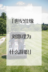 世纪佳缘 刘惠璞为什么辞职